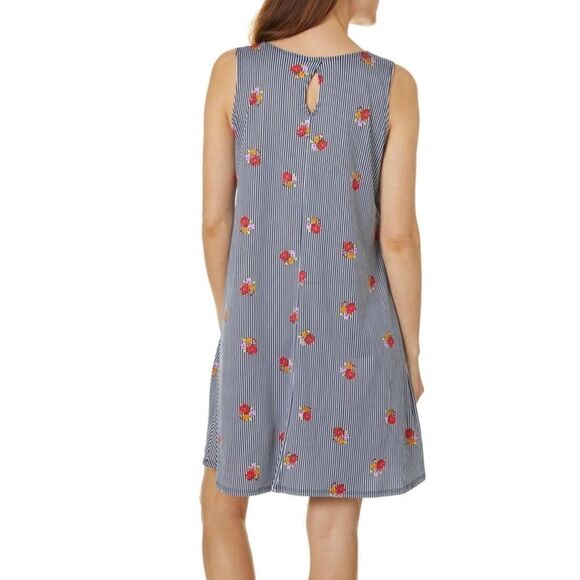 ALLISON & BRITTNEY Large Petite Stripes & Flowers Sun Dress - Picture 3 of 4